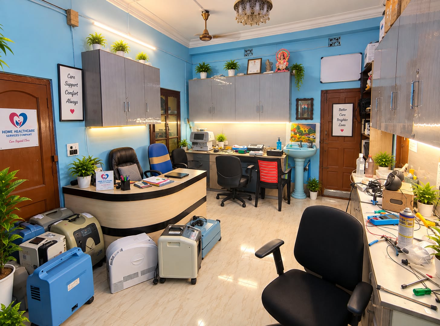 HHSC medical equipment service and consultation workspace